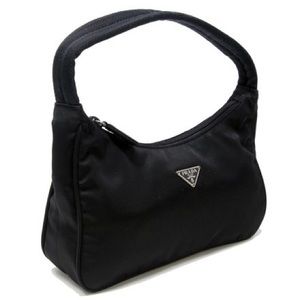 Prada Black Nylon Tessuto Shoulder Bag